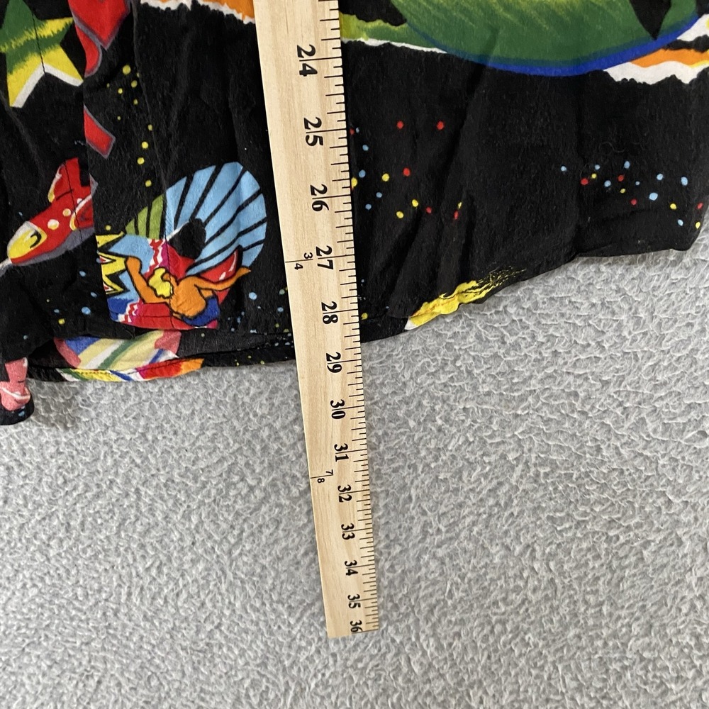 Vintage Planet Hollywood Shirt Mens XL Space Hawaiian Print Rayon Button Up 90s - Picture 7 of 14